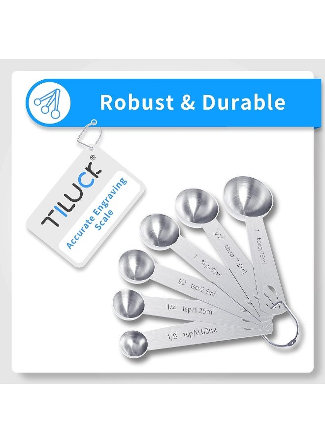 TILUCK Stainless Steel Measuring Cups & Spoons Set, Cups and Spoons, Kitchen Gadgets for Cooking & Baking (XX-Large)  - Image 3