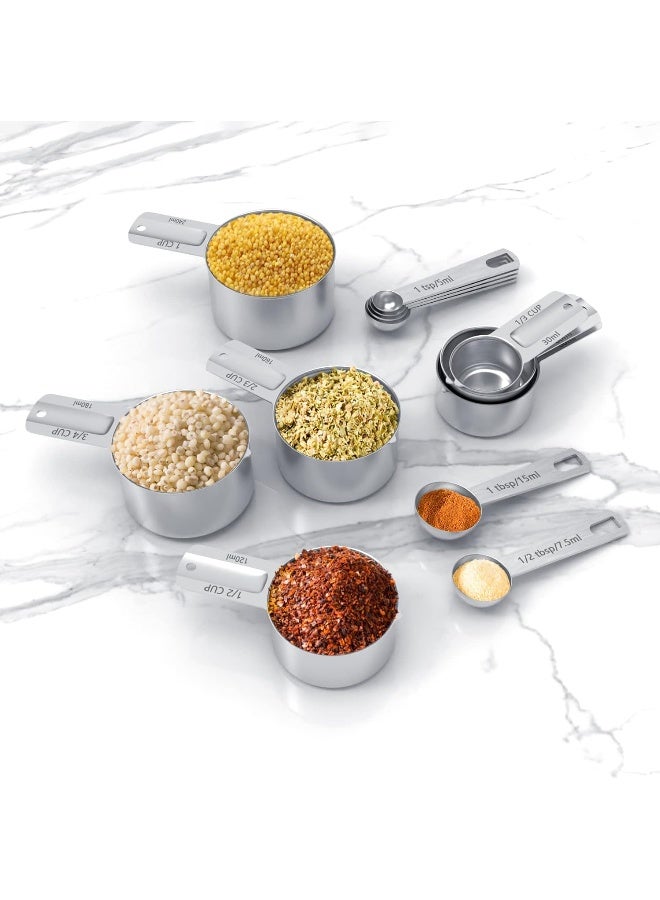 TILUCK Stainless Steel Measuring Cups & Spoons Set, Cups and Spoons, Kitchen Gadgets for Cooking & Baking (XX-Large)  - Image 5