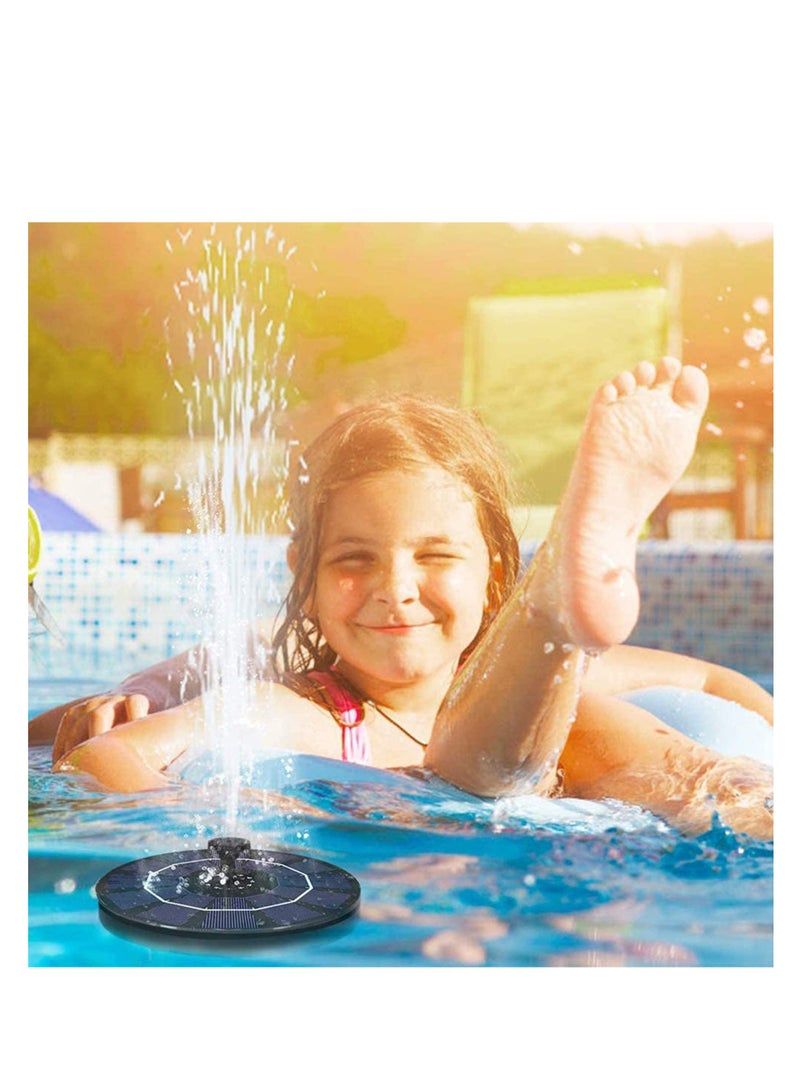 Zikra مضخة نافورة شمسية، 1.5 واط مضخة نافورة مياه شمسية مع 8 فوهات، مضخة ميزة مياه تعمل بالطاقة الشمسية لبركة الحديقة، حمام الطيور، حوض السمك، المسبح، ديكور الحديقة، نافورة عائمة في المسبح الخارجي - Image 3