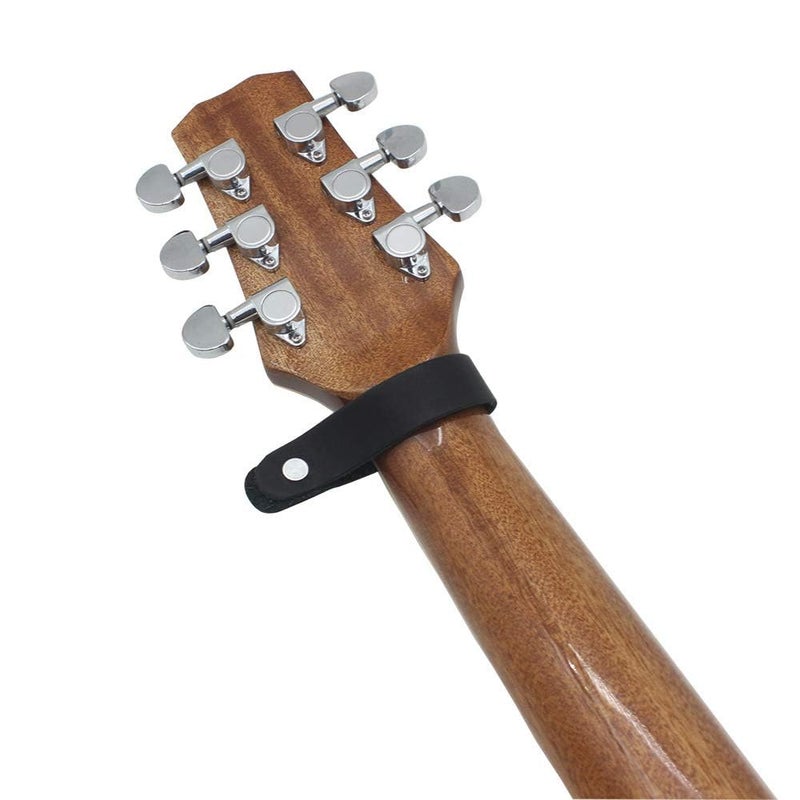 BaaSid Premium Guitar Strap Lock, Leather Guitar Strap Button, Leather Guitar Neck Strap Button, Guitar Headstock Strap Tie, Anti Copper Suited for Acoustic, Electric, Bass Guitars, Ukulele Straps - Image 3