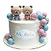 DiDida Baby Bear Cake Topper Pink and Blue for Baby Shower Cake Decoration - Image 3