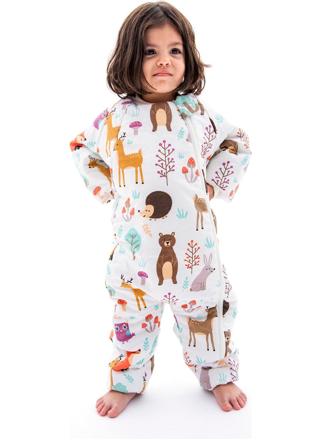 Mini Kiti Mini Kit 2.5 Tog Girl and Boy Baby Thick Filled Cute Animals Sleeping Bag 