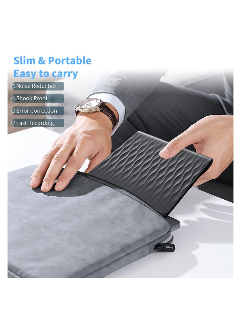 Y&D - SYOSI External CD/DVD Drive, for Laptop USB 3.0 & Type-C CD DVD Burner CD/DVD+/-RW Rewriter Laptop, Desktop, iMac, MacBook, Compatible with Windows 11/10/XP/8/7/Vista/Linux/MacOS - Image 1