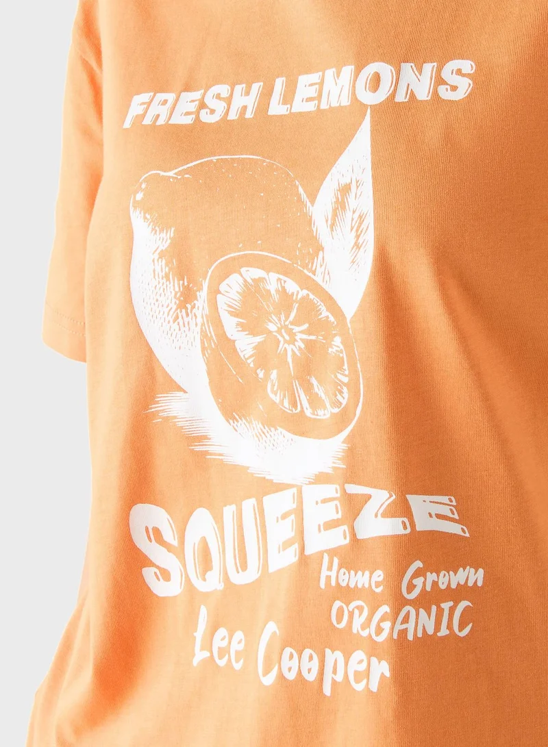 Lee Cooper Crew Neck Graphic T-Shirt