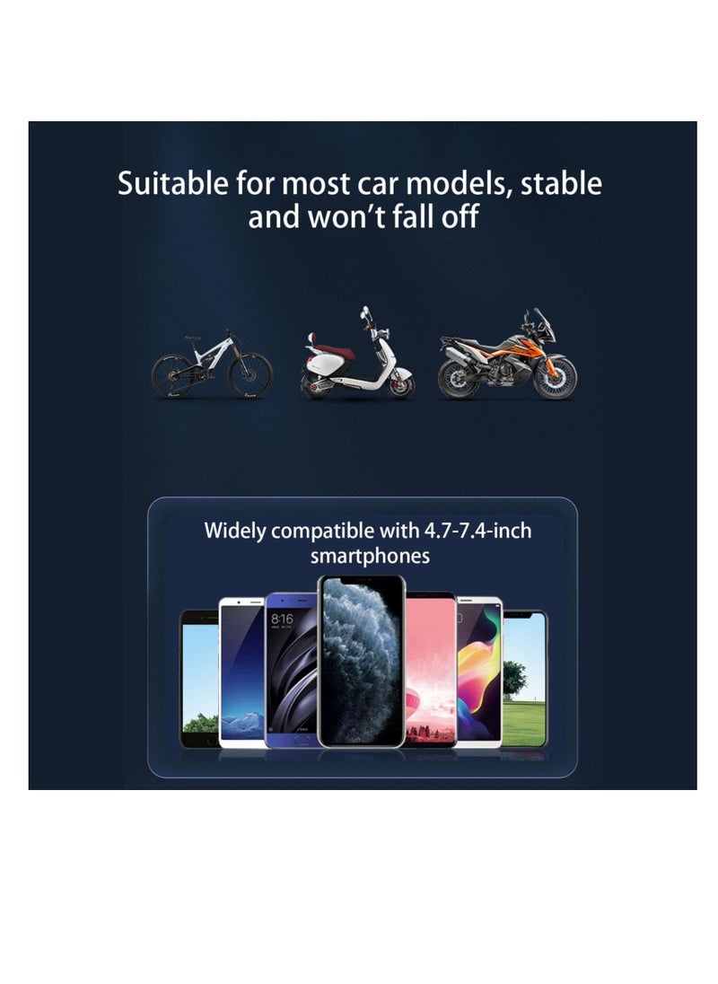 Bike Phone Holder, Bike Phone Holder with Cap for Sun Protection, Motorcycle Phone Mount, Handlebar Phone Clamp for iPhone 15 Pro Max/Plus, 14 Pro Max, S9, S10 and More 4.7" to 6.8" Smartphones - Image 4