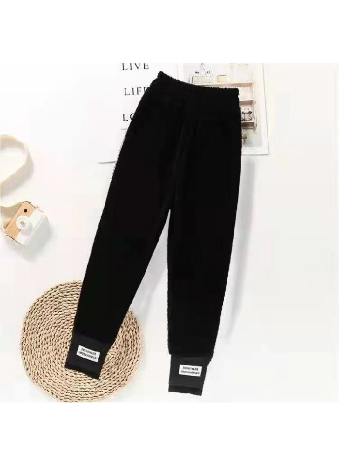 Womens Chenille Fleece-Lined Casual Pants Autumn Winter Black velvet - pzsku/ZEA34CAF18D5E683F4620Z/45/_/1732185585/151ace81-7c67-4237-a1ff-3730cdb16f76