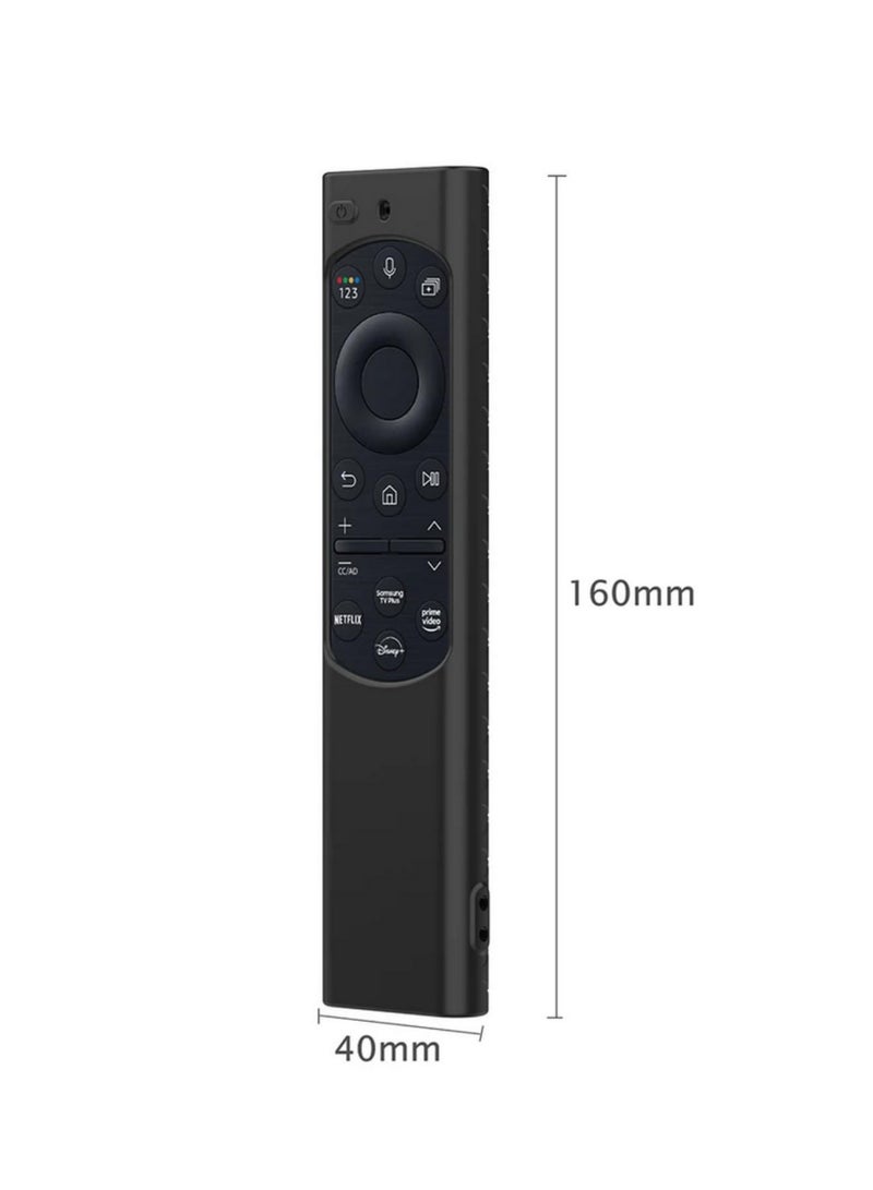 Silicone Case for Samsung Remote BN59-01357A BN59-01363A BN59-01311B Remote Anti Slip Back Cover for 2021 2022 Solar Cell Remote Control Protective Case for Samsung Smart TV Sleeve Skin (Black)  - Image 5