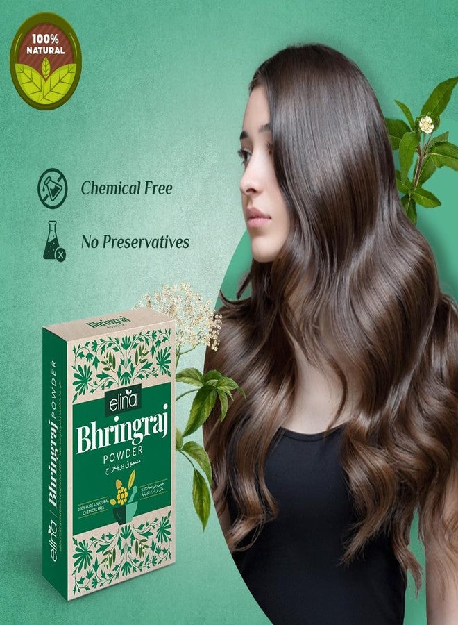 Elina Pure Bhringraj Powder 100Gm (Pack of 1) | Organic Eclipta Alba for Hair Growth & Scalp Care | Ayurvedic Herbal Treatment for Strong, Shiny Hair | Natural & Chemical-Free - Image 3