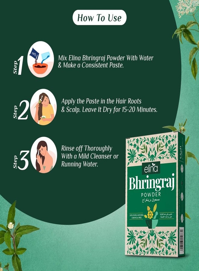 Elina Pure Bhringraj Powder 100Gm (Pack of 1) | Organic Eclipta Alba for Hair Growth & Scalp Care | Ayurvedic Herbal Treatment for Strong, Shiny Hair | Natural & Chemical-Free - Image 5