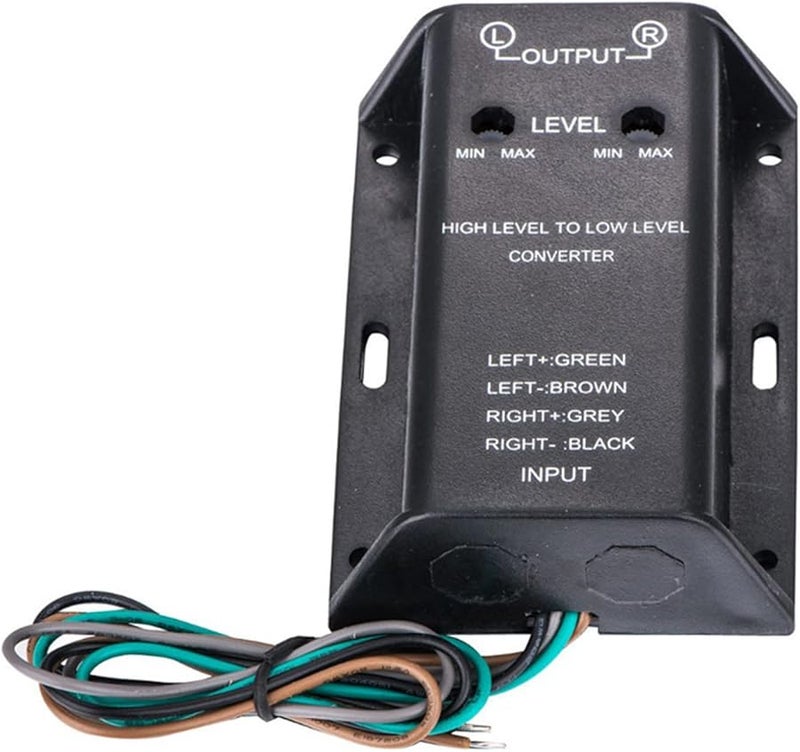 Car High Low Level Converter Adapter Wire Cord RCA Audio - Image 1