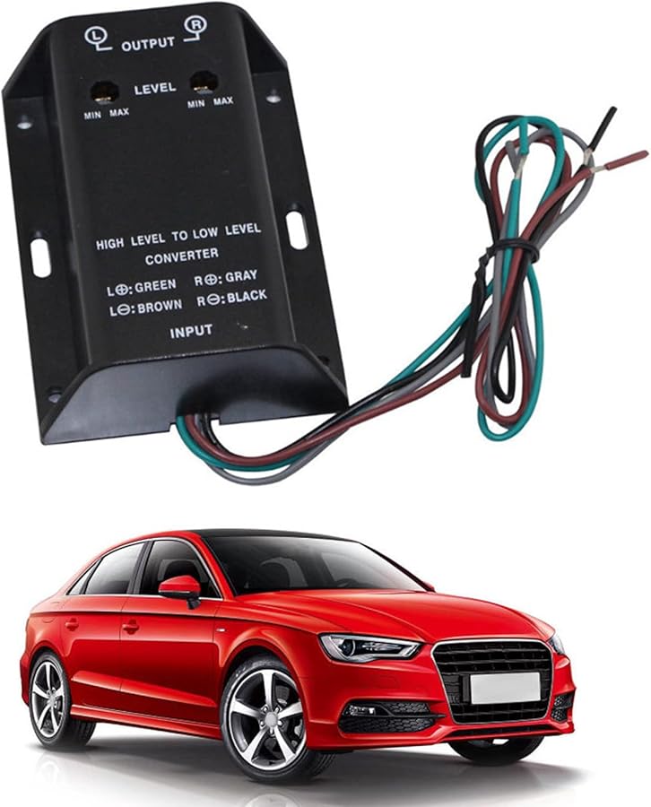 Car High Low Level Converter Adapter Wire Cord RCA Audio - Image 3