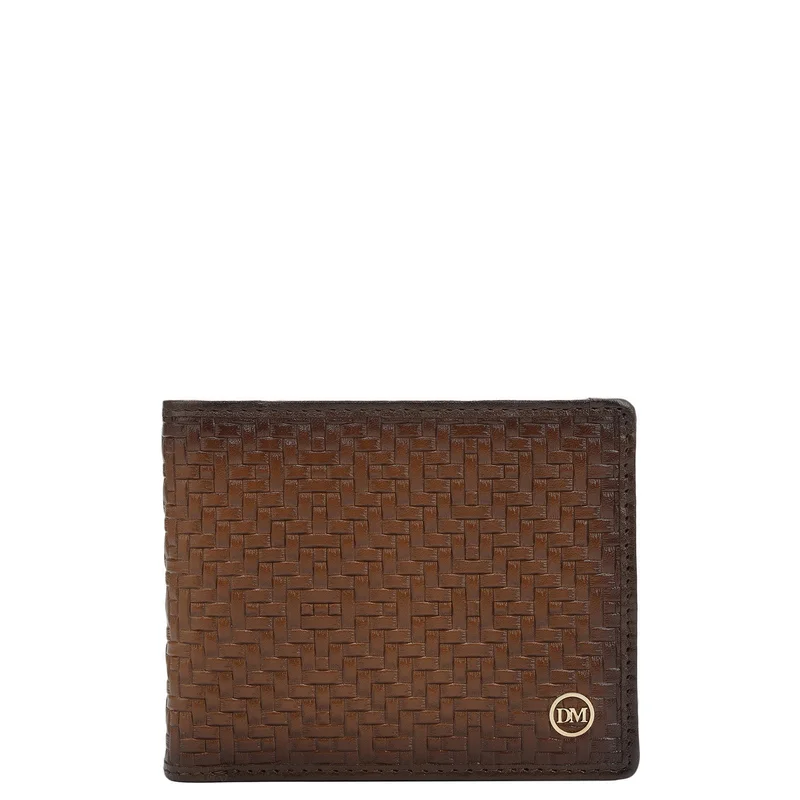 دا ميلانو Cognac Bifold Leather Mens Wallet