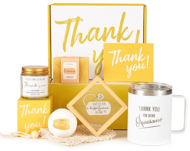 CIAABYS Thank You Gifts for Women Employee Appreciation Boss Babe Day Gift Basket Box for Wife Best Friend Mom Graduation Teachers Secretary Boss Lady Hostess Leaders Office Coworkers for Holiday Thanks Card - Image 2