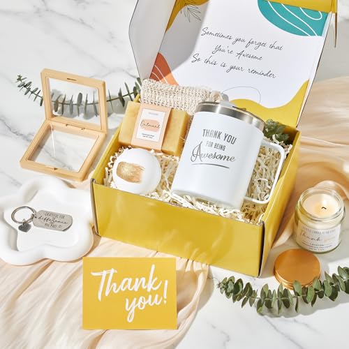 CIAABYS Thank You Gifts for Women Employee Appreciation Boss Babe Day Gift Basket Box for Wife Best Friend Mom Graduation Teachers Secretary Boss Lady Hostess Leaders Office Coworkers for Holiday Thanks Card - Image 3