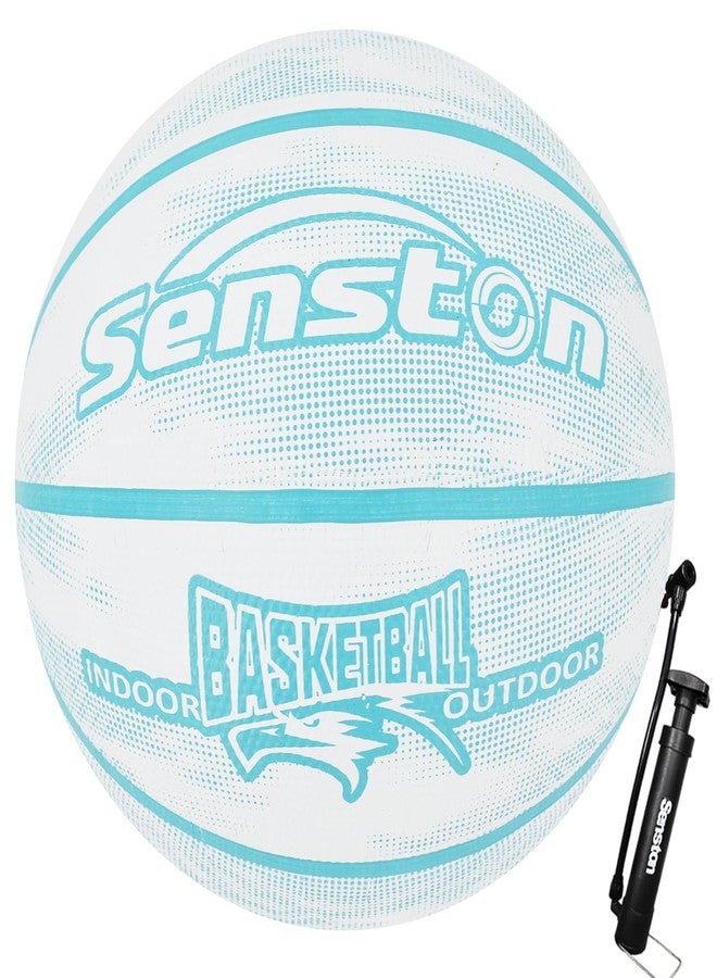 Senston Size 7 Basketball PU Leather Indoor/Outdoor Cement Court & Monsoon Use Dust-Proof Grip | with Pump & Needle - Image 1