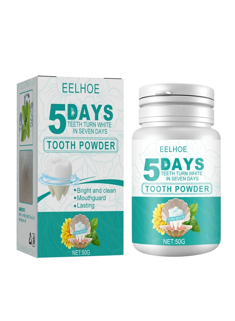 EELHOE مسحوق تبييض الأسنان، مسحوق تبييض الأسنان الآمن على مينا الأسنان، مصحح لون التبييض ضد الأسنان الصفراء، جوهر الأسنان المنعش لتنظيف عميق لصحة الفم - Image 1
