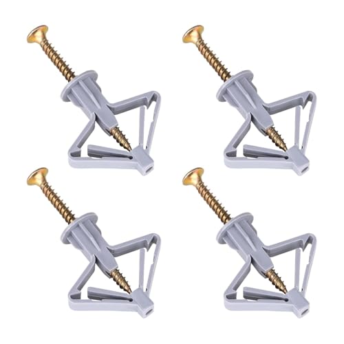 LUVINA Drywall Anchor Kit with Screws, Plastic Hollow Wall Drilling Anchors Plasterboard Plugs Screws Wall Installation Fastener Hardware (50 set) - Image 3