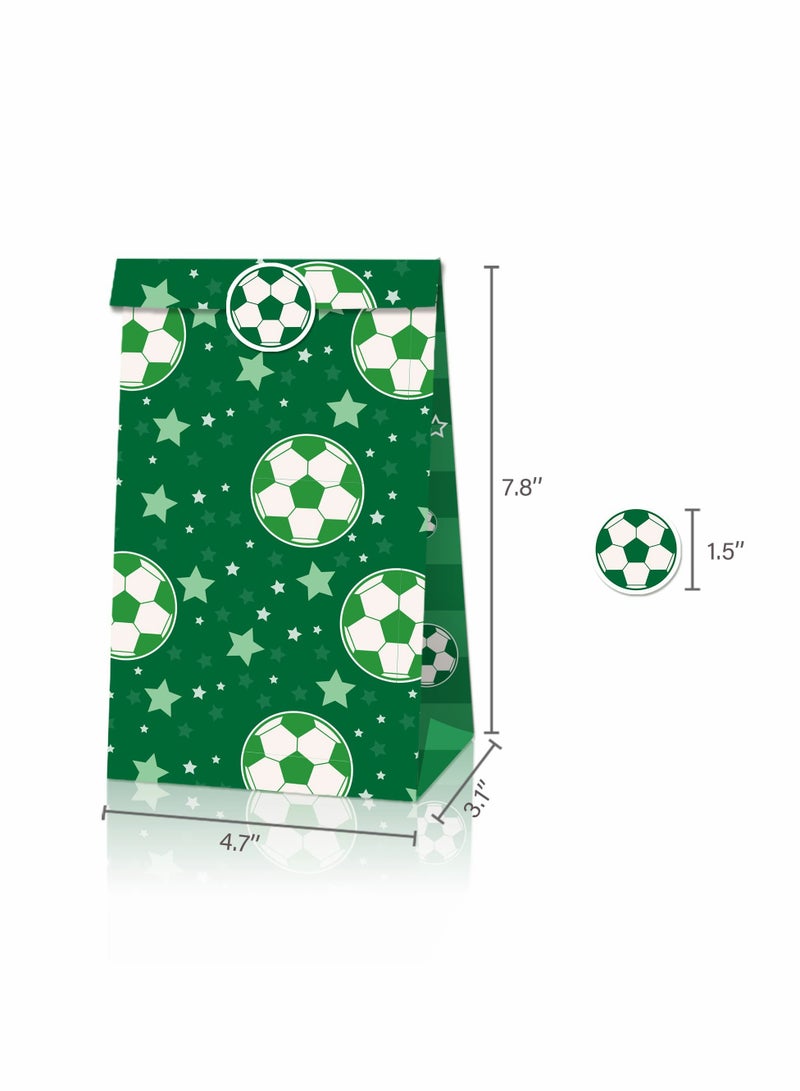 KASTWAVE Paper Party Gift Bags, 12 Pcs Soccer Party Favors Set, Candy Bags for Boys Kids Party Favor Supplies Decorations, Theme Birthday Party, Baby Party supplies Food Bags - Image 5