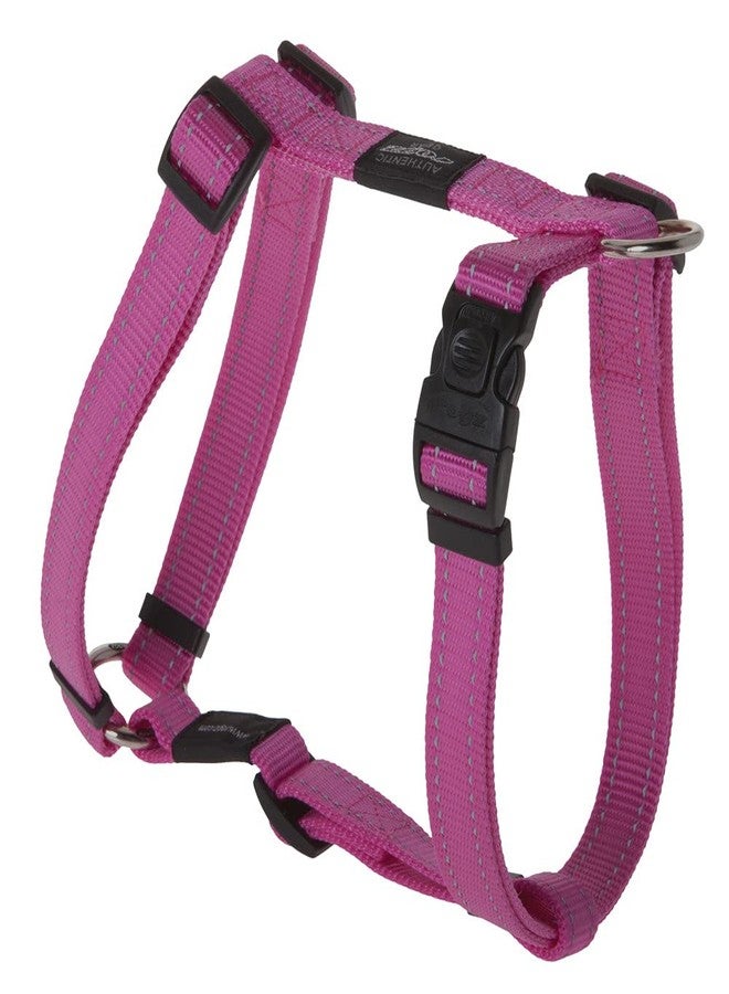Rogz Reflective Adjustable Dog H Harness for Large Dogs; matching collar and leash available, Pink - Image 1