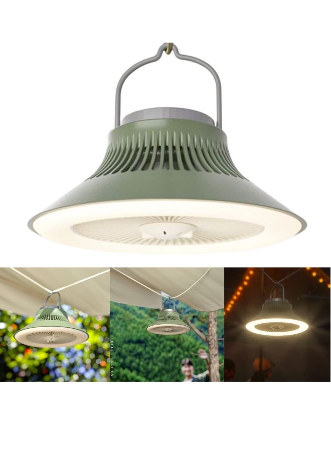 Loquat Camping Fan Outdoor Mosquito Repellent Fan with Led Light and Tripod Small Tent Ceiling Fan USB Rechargeable LED Outdoor Tent Lamps Fan Camping Light Portable Night Light for BBQ Fishing - Image 1