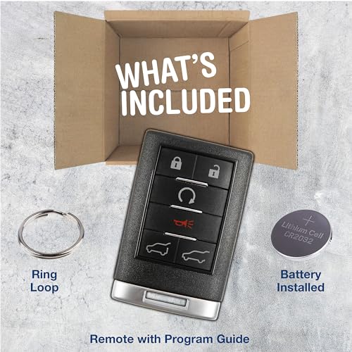 KeylessOption Key Fob Replacement for 2007 2008 2009 2010 2011 2012 2013 2014 GM Yukon Chevrolet Chevy Suburban Tahoe Remote, 6-Button OUC6000066, Programming Guide Included - Image 2