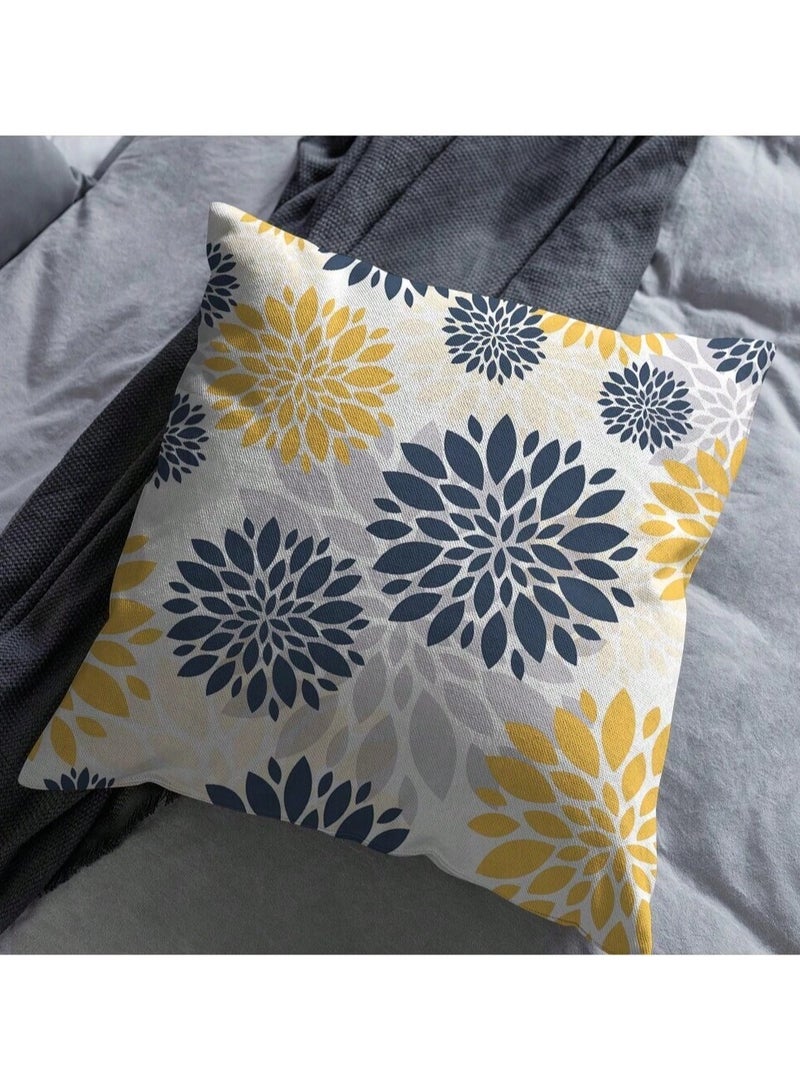 Cushion cover set of 4 pieces, bright and solid colors, size 45 cm x 45 cm, without filling  - Image 4