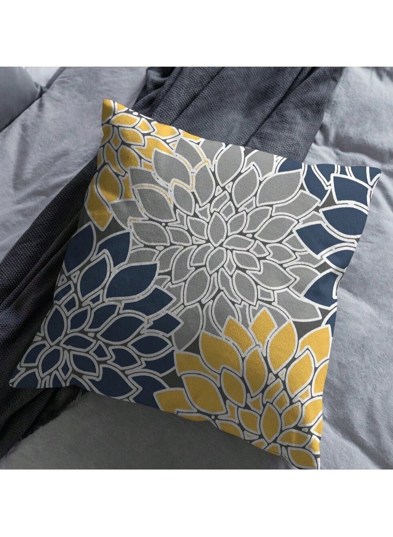 Cushion cover set of 4 pieces, bright and solid colors, size 45 cm x 45 cm, without filling  - Image 5
