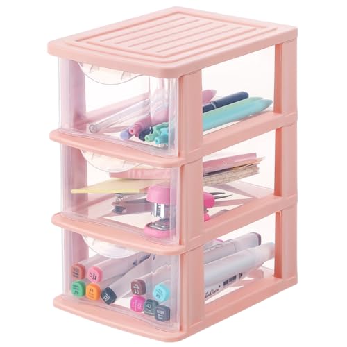 DOITOOL Desktop Storage Box Drawer Type Clear Plastic Organizer 905X688X531 Inch Cosmetic Holder for Makeup and Skincare Supplies - Image 1