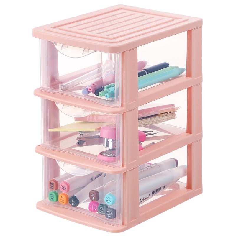 DOITOOL Desktop Storage Box Drawer Type Clear Plastic Organizer 905X688X531 Inch Cosmetic Holder for Makeup and Skincare Supplies - Image 2