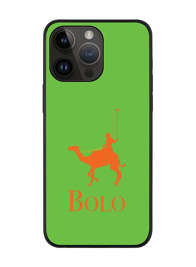 Stylizedd Rugged Black edge case for Apple iPhone 14 Pro Max Slim fit Soft Case Flexible Rubber Edges Anti Drop TPU Gel Thin Cover - BOLO Green - Image 1