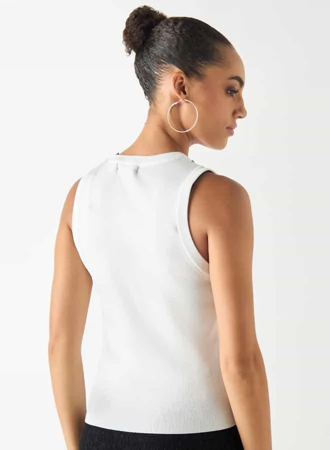 2Xtremz 2Xtremz Embellished Sleeveless Top