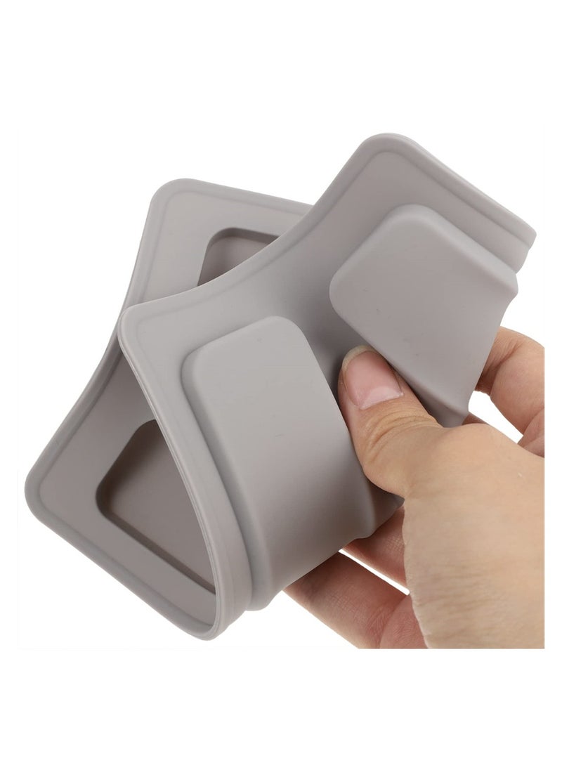SYOSI 2Pcs Silicone Toaster Lid, Toaster Dirt Cover Toaster Appliance Top Cover, Toaster Protector Bread Maker Cover for Bread Machine, Sandwich Machine Part Accessories (Grey)  - Image 3
