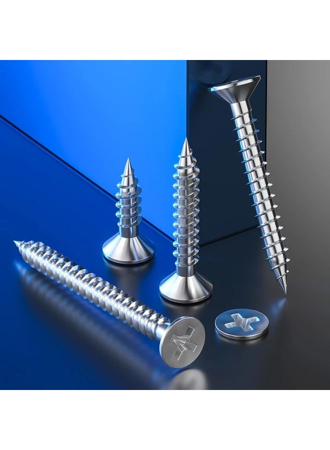 M4 30mm Stainless Steel Flat Head Self Tapping Screws 100PCS High Hardness Phillips - Image 2