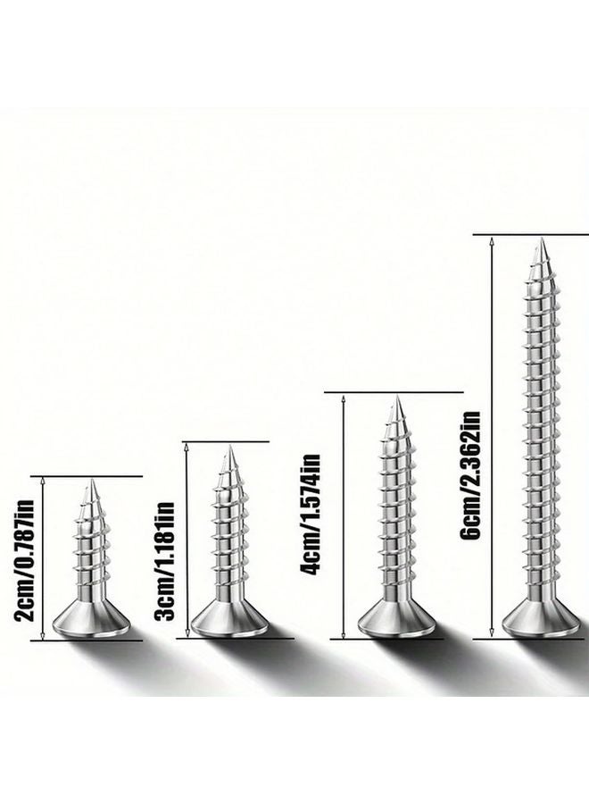 M4 30mm Stainless Steel Flat Head Self Tapping Screws 100PCS High Hardness Phillips - Image 5