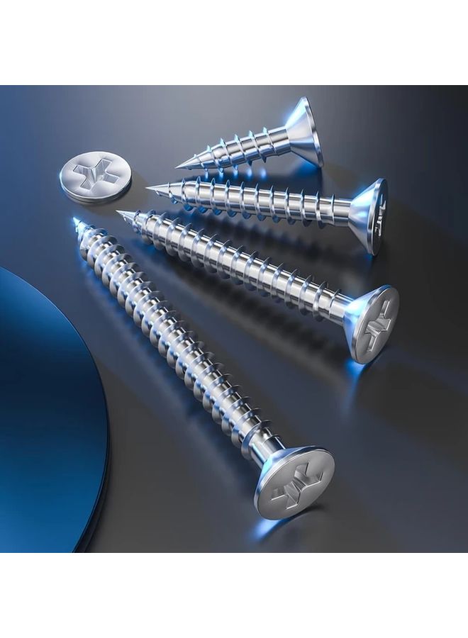 M4 30mm Stainless Steel Flat Head Self Tapping Screws 100PCS High Hardness Phillips - Image 4