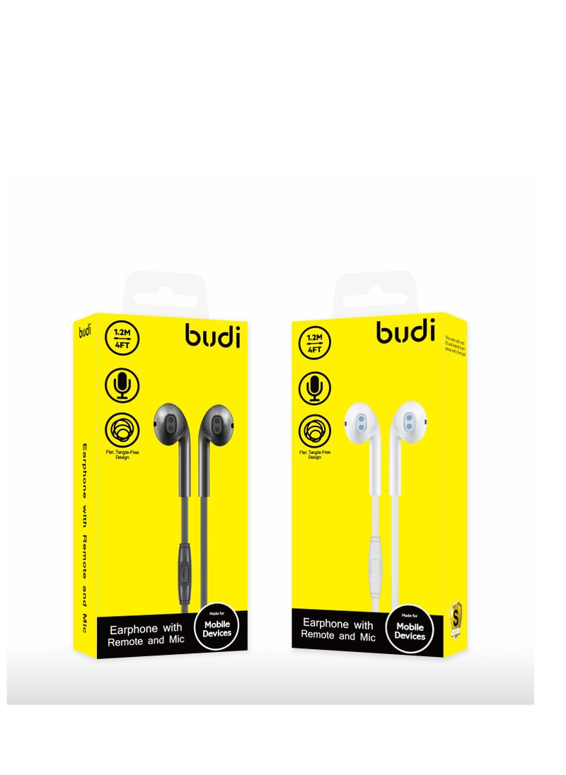budi - Budi Tangle-free Earphone with Remote and Mic - Image 1