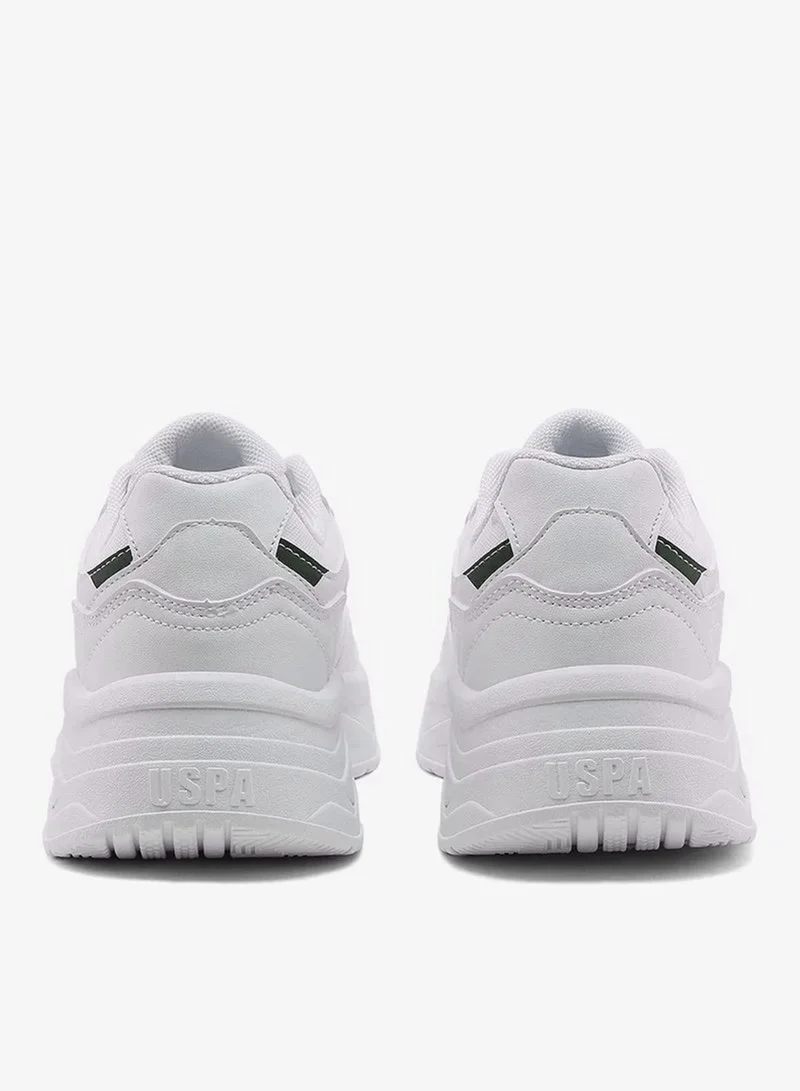 U.S. Polo Assn.  U.S. Polo Assn. Women’s White MARTHA GLB 6FX Sneakers – Chunky Platform Casual Shoes for Everyday Style for Women | Best Price UAE