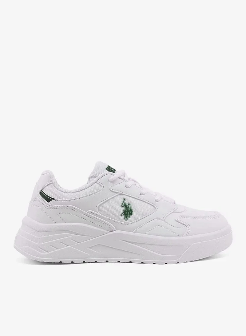 يو اس بولو اسن U.S. Polo Assn. Women’s White MARTHA GLB 6FX Sneakers – Chunky Platform Casual Shoes for Everyday Style