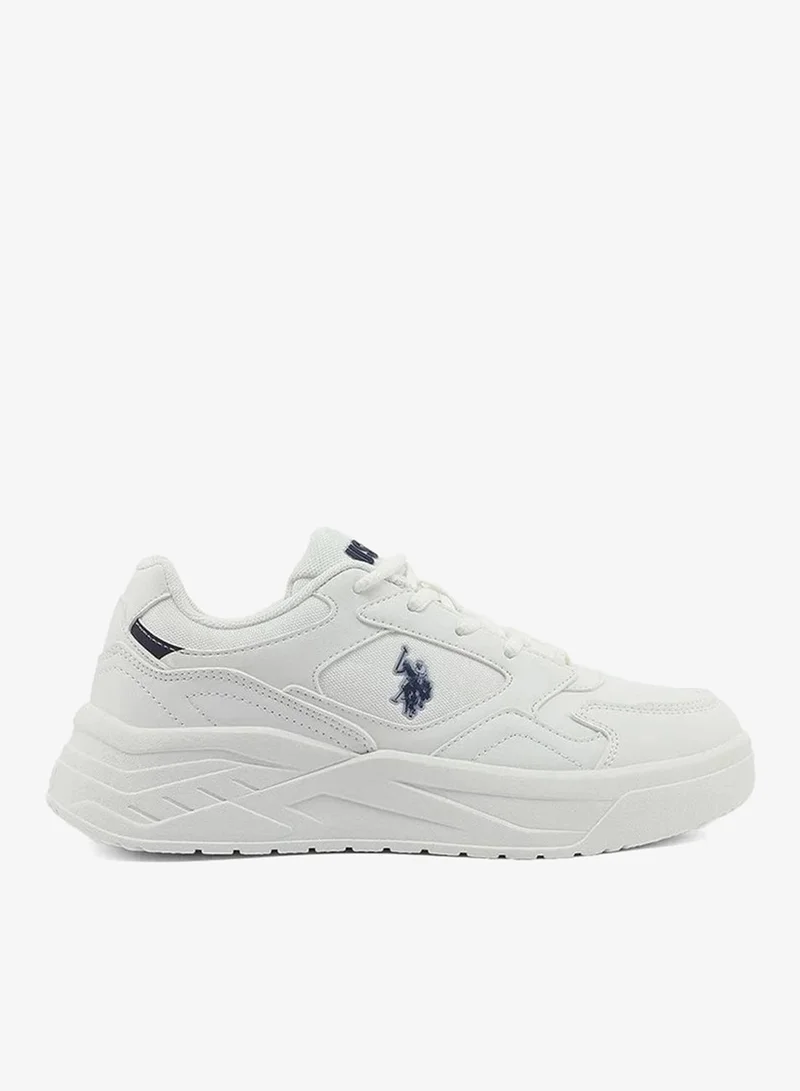 U.S. Polo Assn. Women’s White MARTHA GLB 6FX Sneakers – Chunky Platform Casual Shoes for Everyday Style