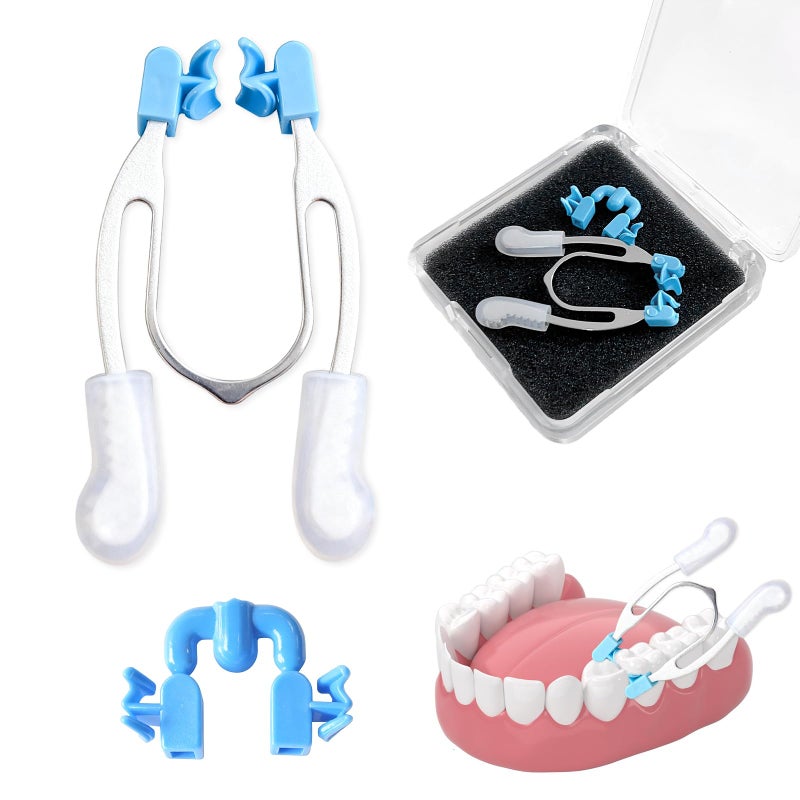 Ceonam 2 Pack Dental Matrix Band Retainer Rings with Plastic Wedges â€“ Stainless Steel Sectional Contoured Matrix Clip Retainer Clamp Tools for Dental Restorative Procedures - Image 1