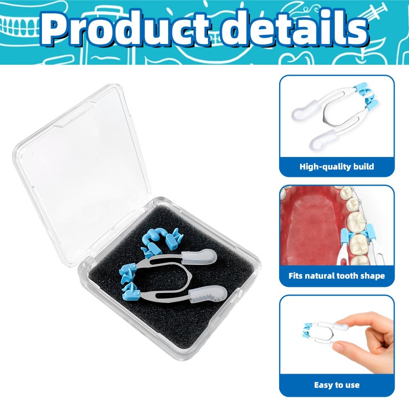 Ceonam 2 Pack Dental Matrix Band Retainer Rings with Plastic Wedges â€“ Stainless Steel Sectional Contoured Matrix Clip Retainer Clamp Tools for Dental Restorative Procedures - Image 3