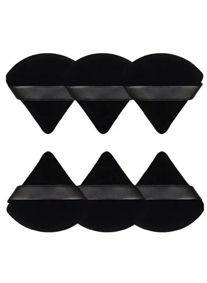 اميتيس جاردن 6 قطع إسفنجة مكياج مثلثة الشكل من البودرة باللون الأسود - Image 1