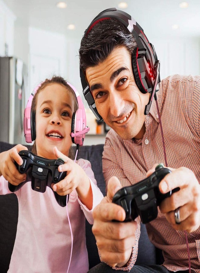 BENGOO Stereo Pro Gaming Headset for PS4, PC, Xbox One Controller, Noise Cancelling Over Ear Headphones with Mic, LED Light, Bass Surround, Soft Memory Earmuffs for Laptop Mac Wii Accessory Kits - Image 2