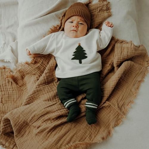 BemeyourBBs Toddler Baby Boy Christmas Outfit Christmas Tree Crewneck Sweatshirt Jogger Pants Set Infant Cute Fall Winter Clothes christmas tree green 12-18 Months - Image 2