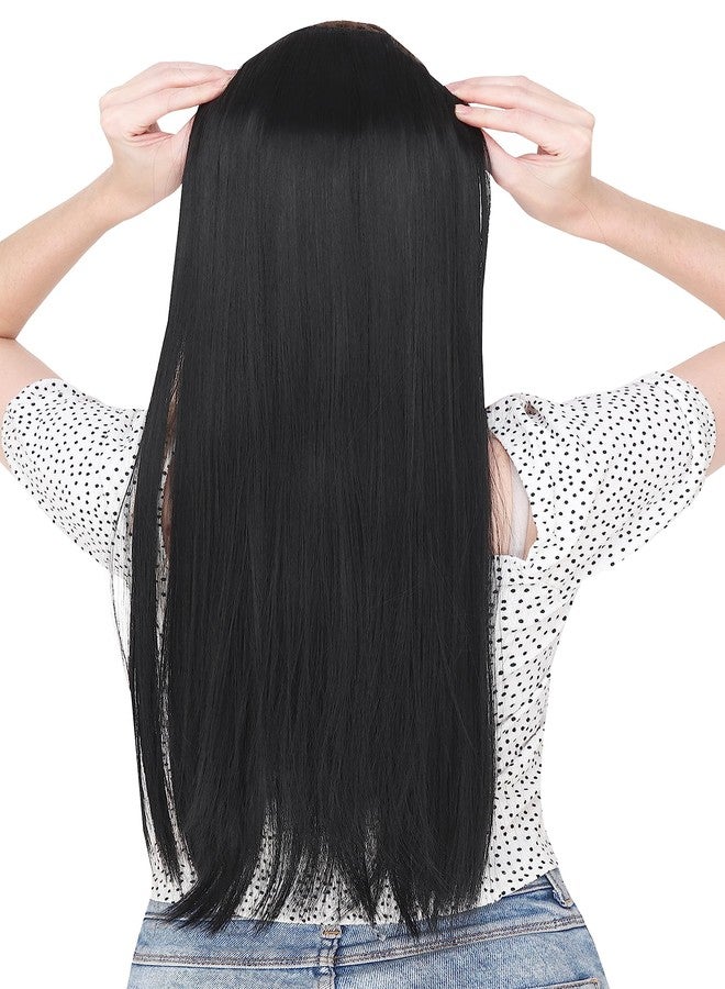 BeatStock Straight Black Hair Extension in Synthetic fibre, 22 inch, Updated Texture Hair Extension for Women's - Image 1