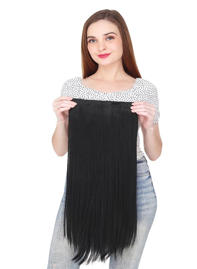 BeatStock Straight Black Hair Extension in Synthetic fibre, 22 inch, Updated Texture Hair Extension for Women's - Image 2