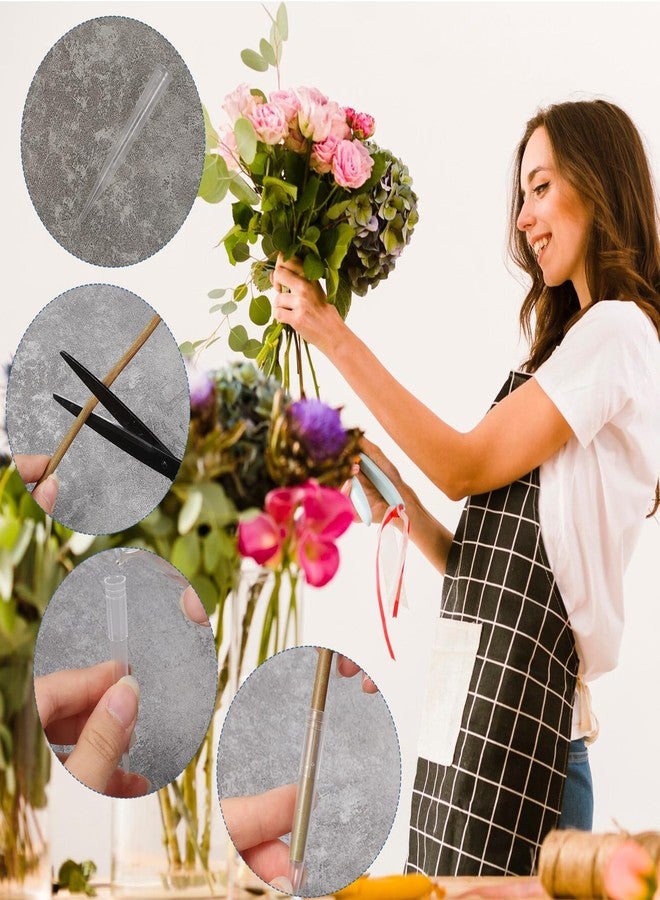 Apausvcm 30Pcs Plastic Flower Stems Tube Holder, Transparent Flower Posy Picks Pointed End Floral Tubes for DIY Cake Decoration Flowers Arrangement Crafts - Image 4
