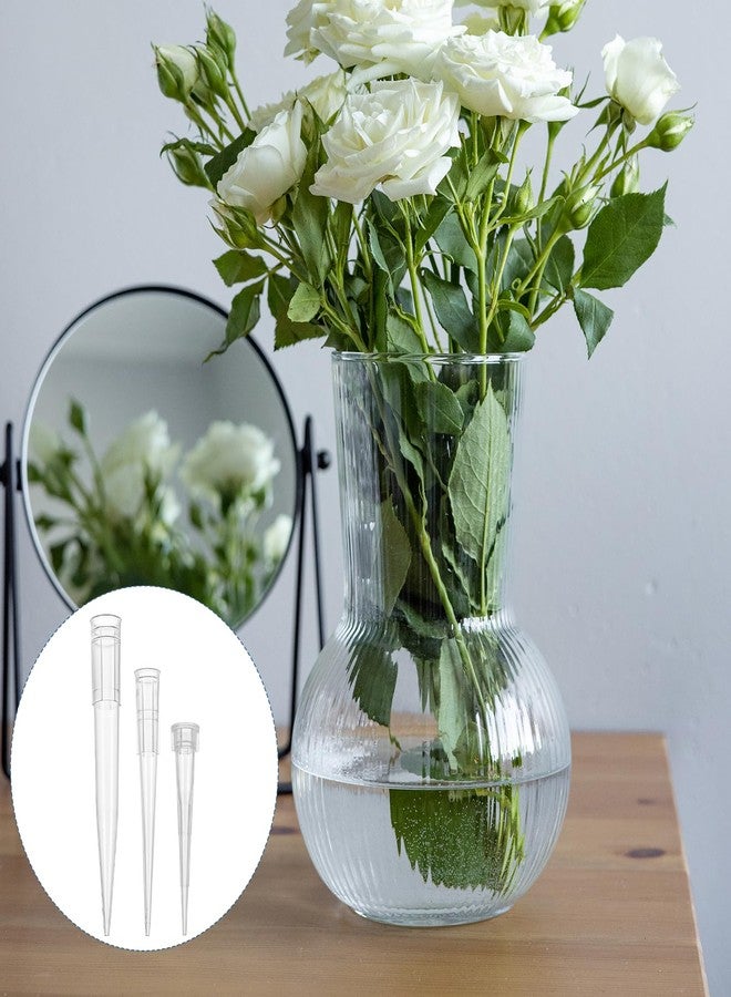 Apausvcm 30Pcs Plastic Flower Stems Tube Holder, Transparent Flower Posy Picks Pointed End Floral Tubes for DIY Cake Decoration Flowers Arrangement Crafts - Image 5
