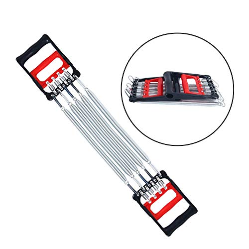 serveuttam Chest Expander & Hand Gripper Muscle Exerciser with 5 Springs (3 in 1 Chest Expander) - Image 2