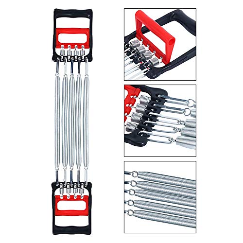 serveuttam Chest Expander & Hand Gripper Muscle Exerciser with 5 Springs (3 in 1 Chest Expander) - Image 1